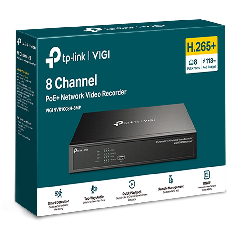 
                  
                    VIGI 8 Channel PoE+ Network Video Recorder box
                  
                