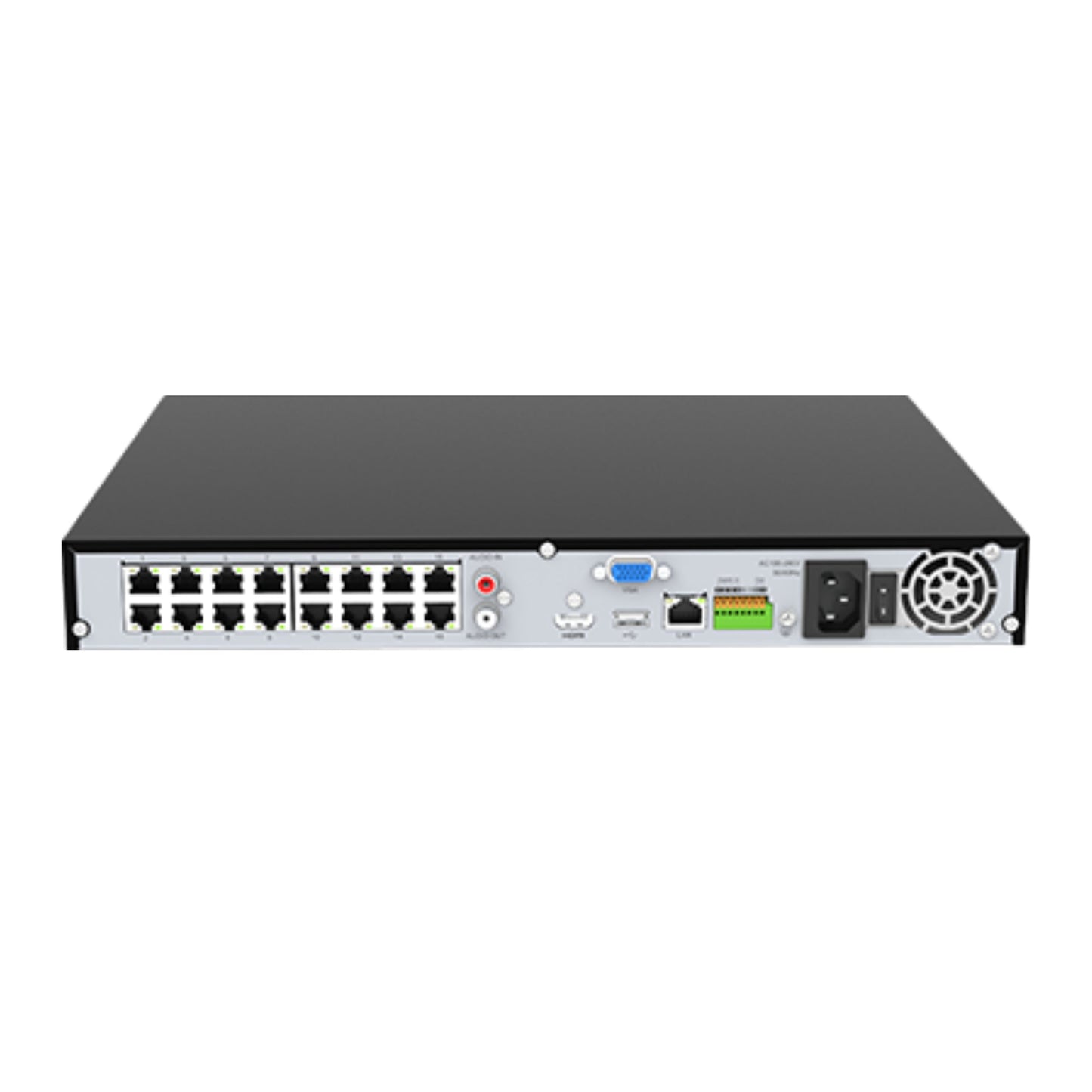 Milesight 4K H.265 PoE NVR 5000 Series back view