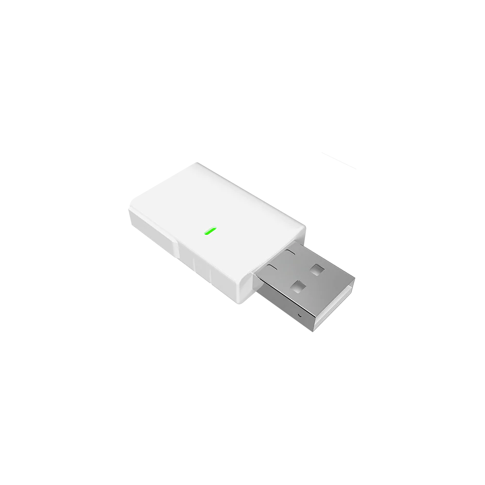 Shelly BLU Gateway USB dongle for connecting Bluetooth devices to Wi-Fi automation systems