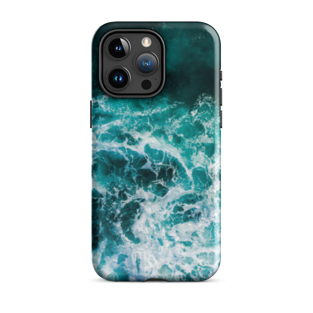 a phone case with a picture of the ocean
