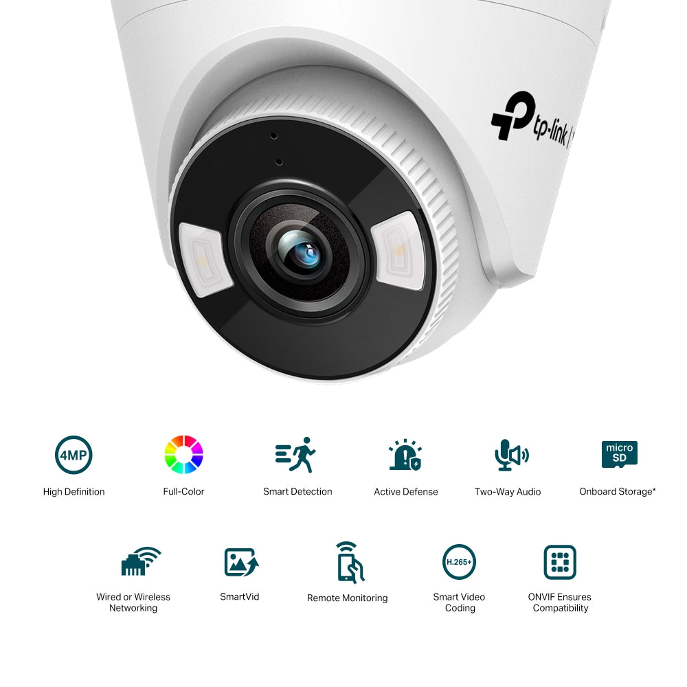 
                  
                    VIGI 4MP Full-Colour Wi-Fi Turret Network Camera
                  
                