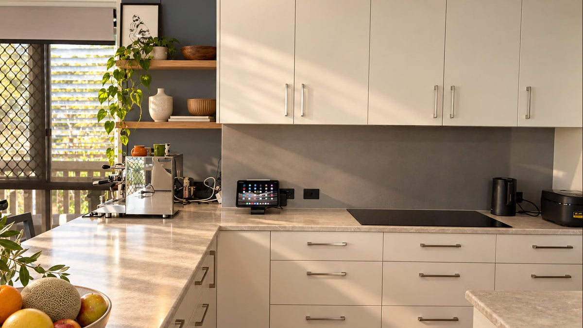 A Place for Everything: IPORT iPad Kitchen Setup