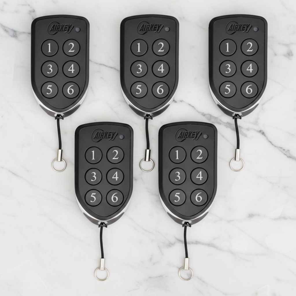 Airkey 6 button remotes in a 5 pack