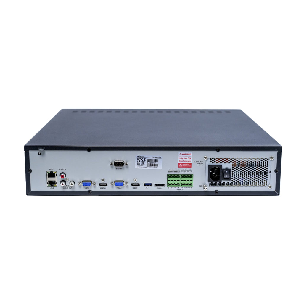 Milesight 4K H.265 Pro NVR 8000 Series back view