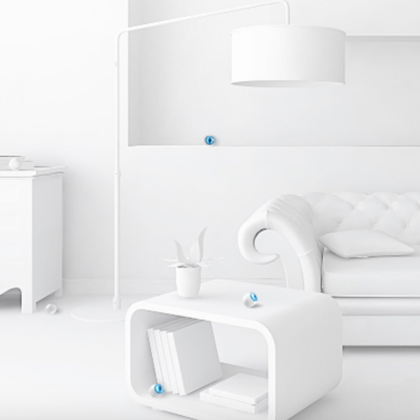 
                  
                    Image of Fibaro motion sensors around a home
                  
                