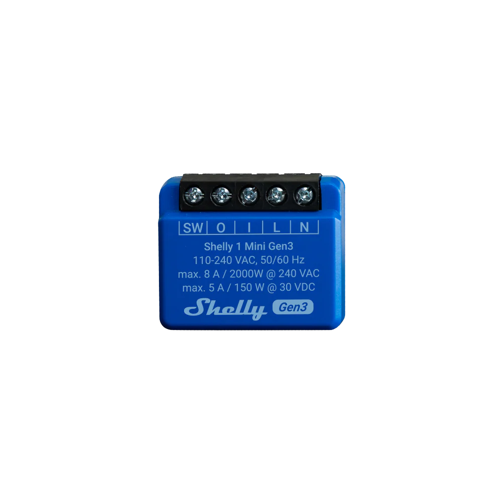 Shellie 2 Shelly 1 Gen 4 – Multiprotocol Smart Relay Switch – BLUi Security Australia