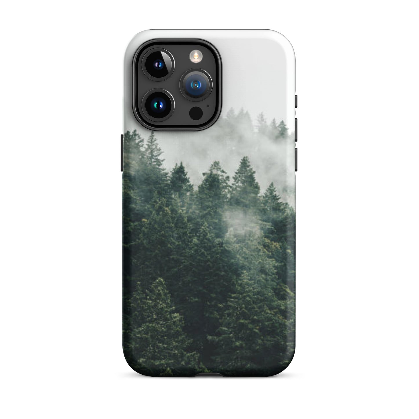 
                  
                    a phone case with an image of a forest
                  
                